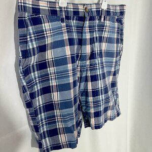 Nautica Mens W35" Madras Plaid Classic Fit Shorts